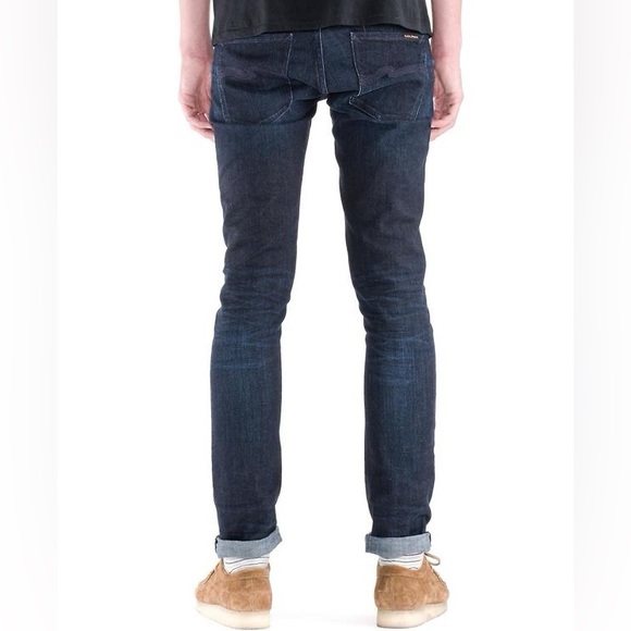 BRAND NEW NUDIE JEANS ‘Grim Tim’ skinny straight fit in Navy Thunder - Picture 5 of 12